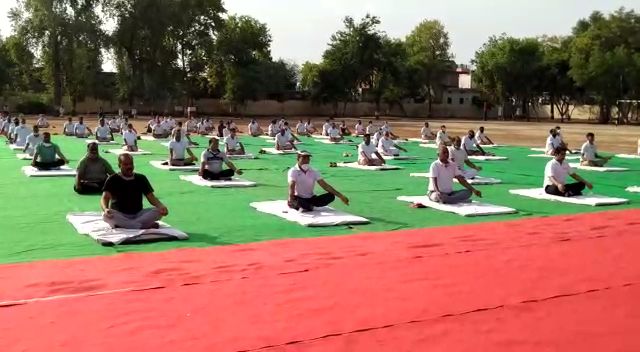 dhopur latest news, international yoga day, इंटरनेशनल योगा डे, धौलपुर की खबर, dholpur hindi news