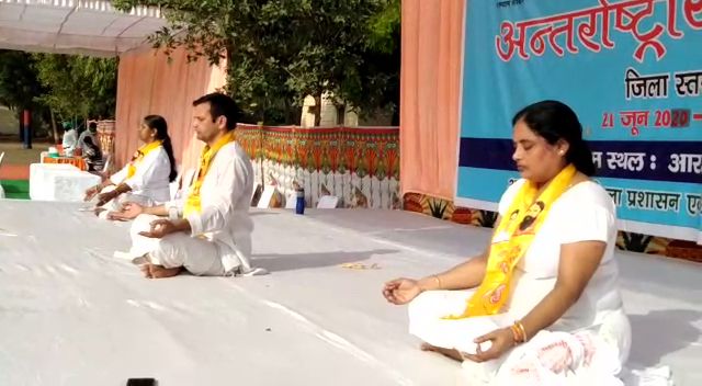 dhopur latest news, international yoga day, इंटरनेशनल योगा डे, धौलपुर की खबर, dholpur hindi news