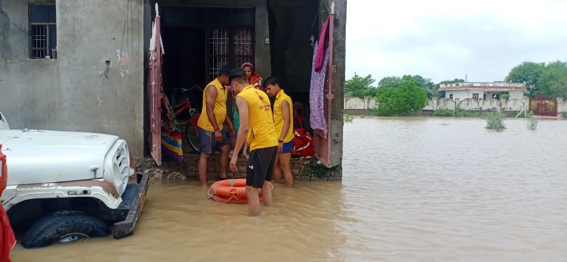 flood situation due to heavy raining, SDRF teams deployed in rajasthan