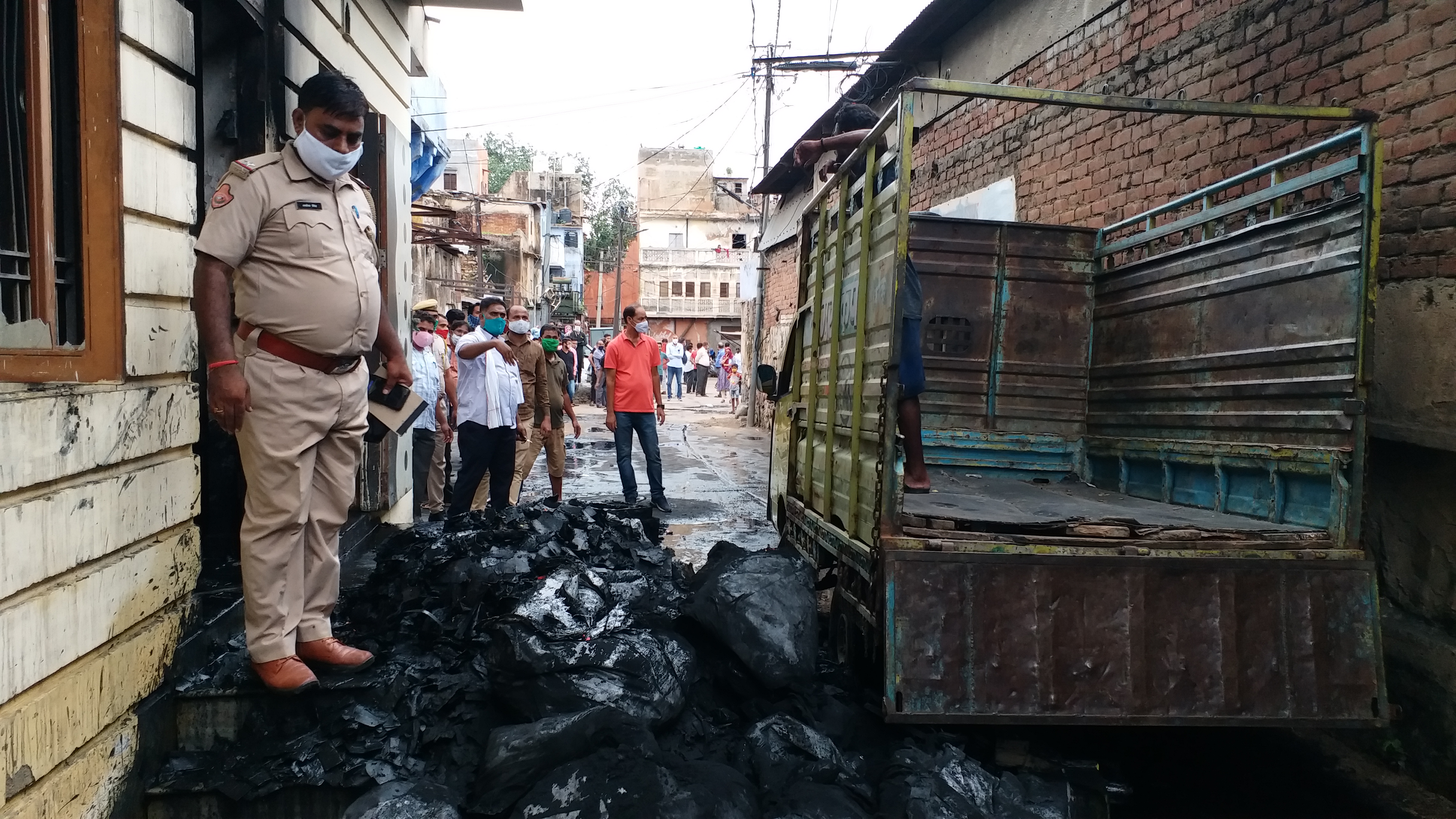 A case of arson in Jaipur, one burnt alive