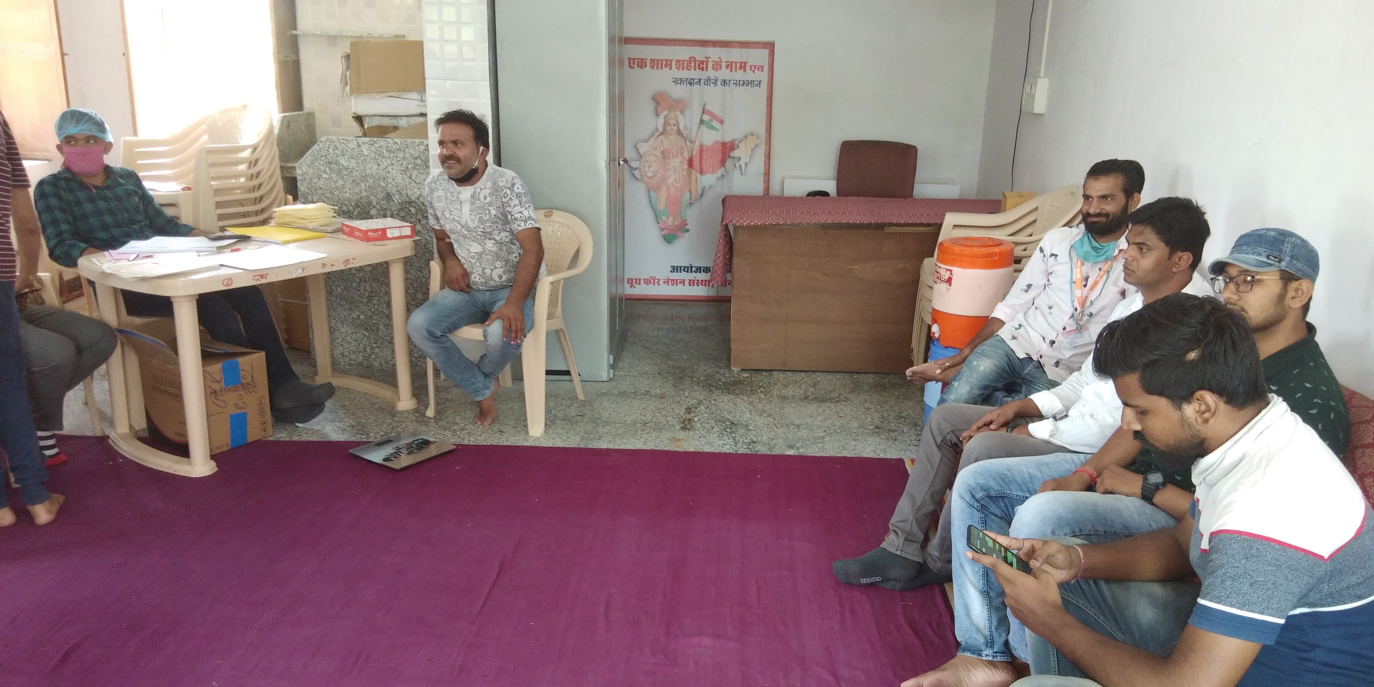 रक्तदान शिविर का आयोजन, Blood donation camp organized