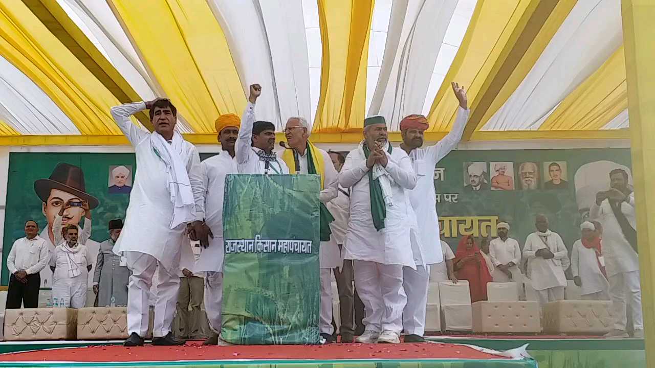Kisan Mahasabha in Jaipur,  Jaipur Rakesh Tikait Sabha,  Farmer leader Rakesh Tikait Jaipur statement