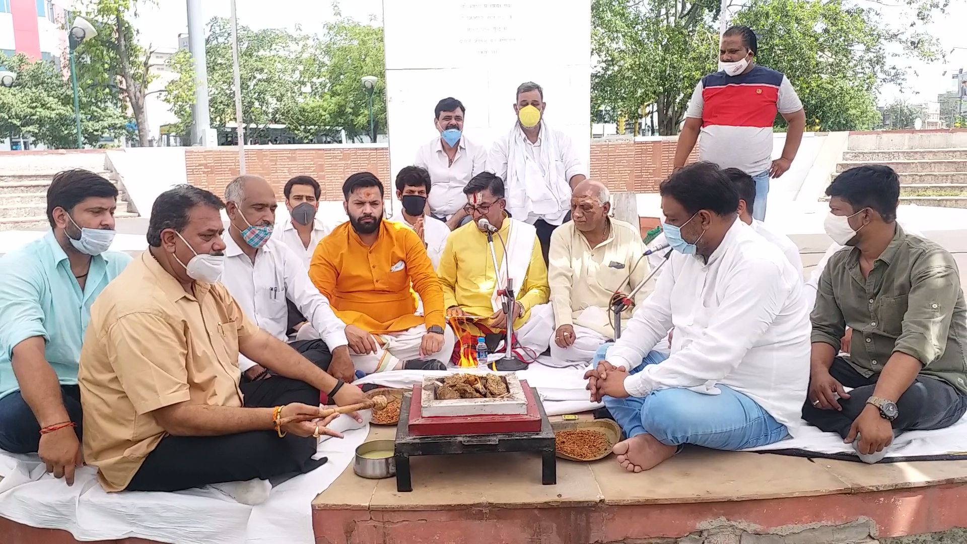 Mahesh Joshi's supporters performed the Sadbuddhi Yagya