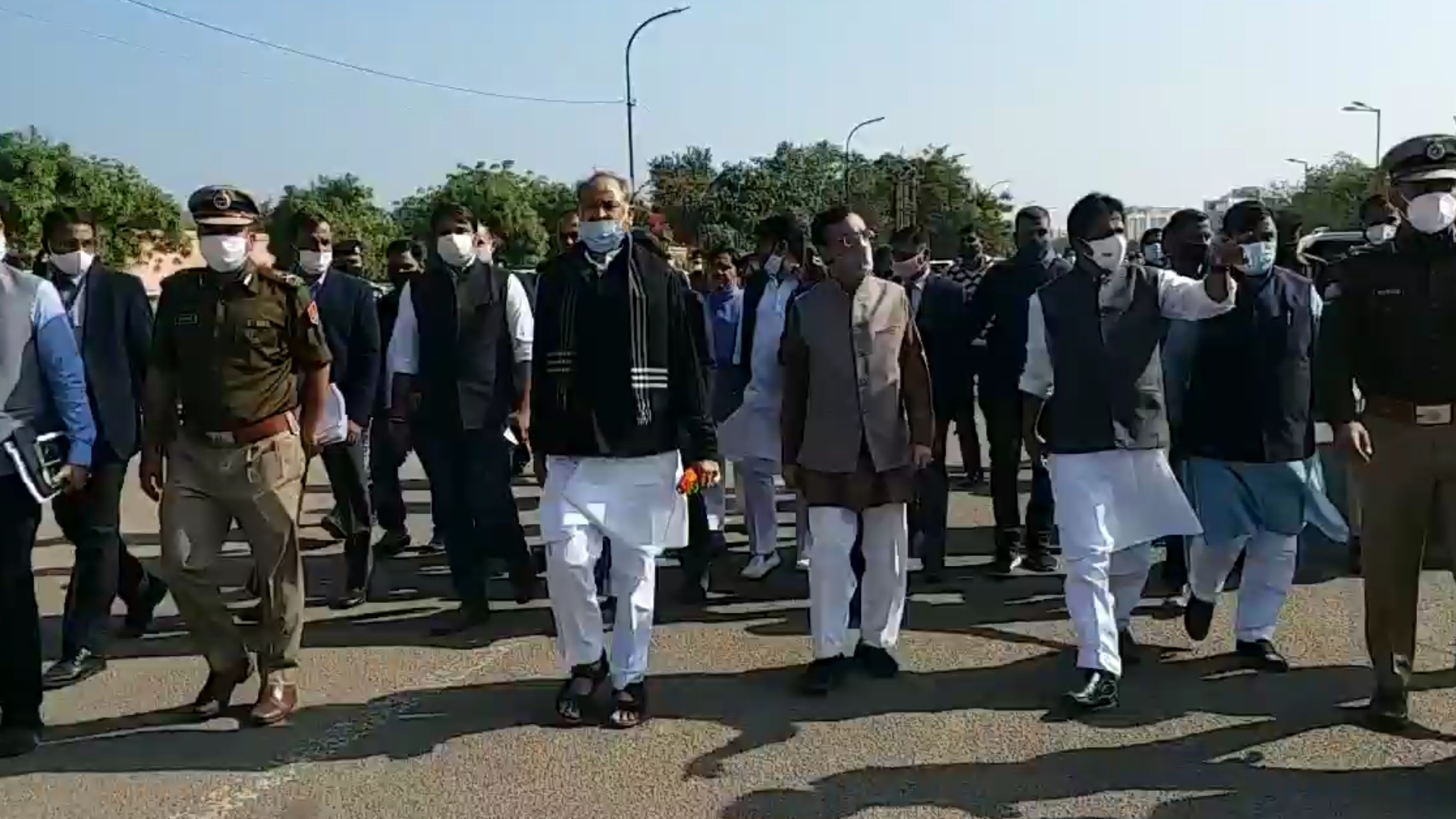 Mehangai Hatao Rally of Congress,  Congress Leaders took inspected Rally Ground in Jaipur