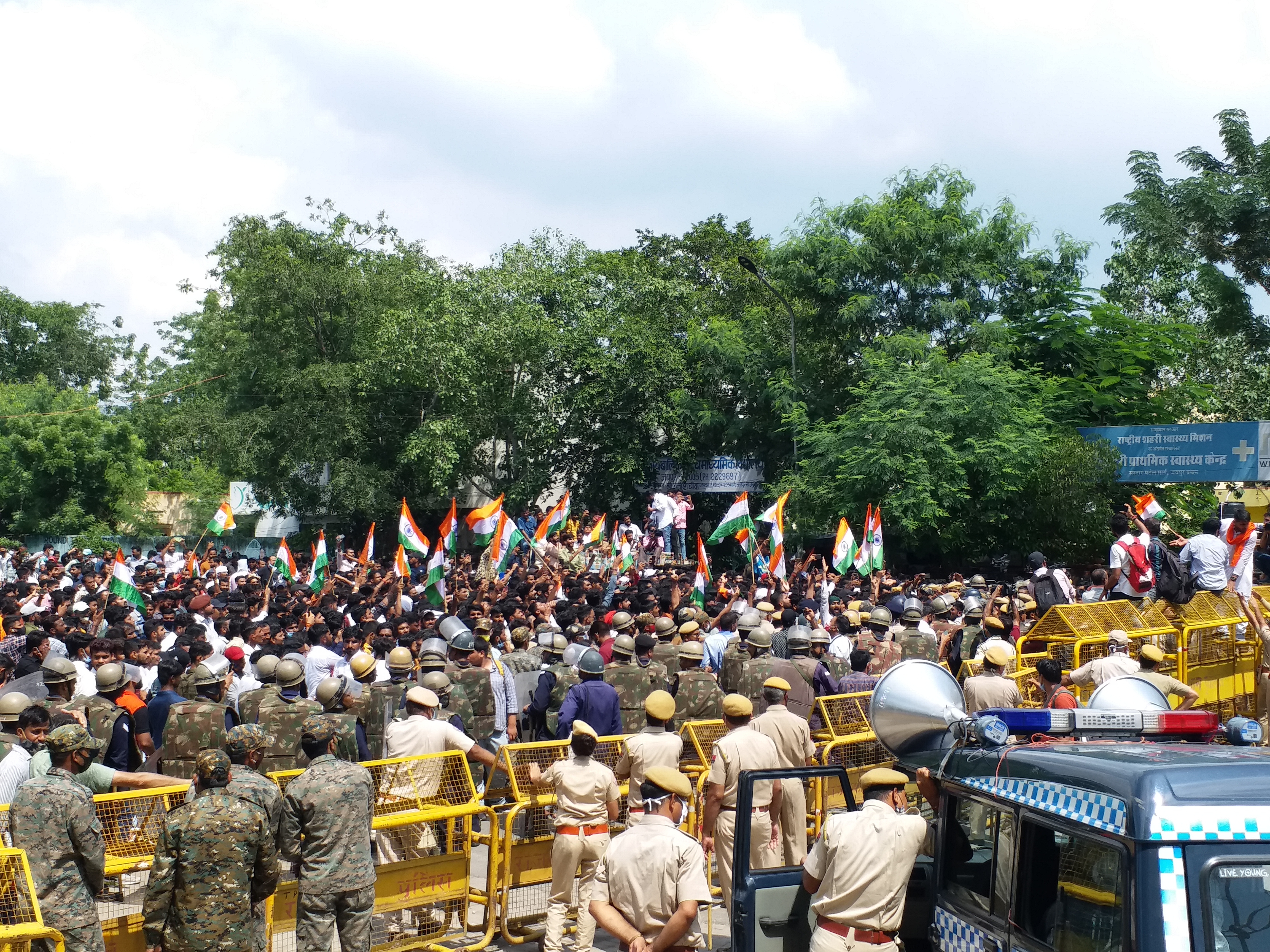 Rajasthan News, Rajasthan students protest in Jaipur