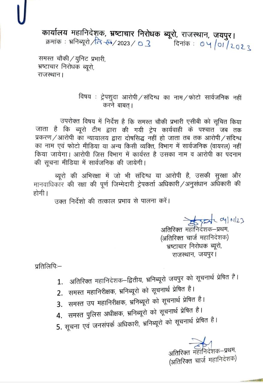 Rajasthan ACB Decision