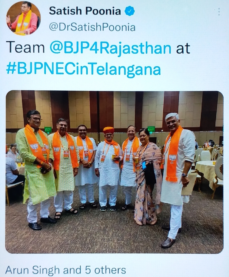 Rajasthan BJP Leaders in Hyderabad