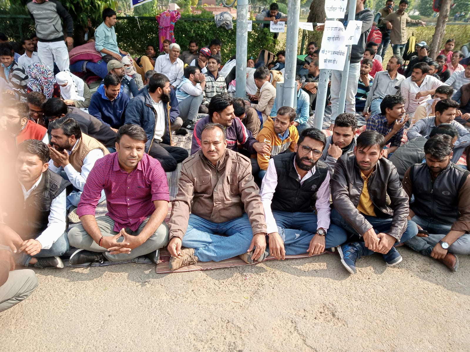 unemployed on movement in Rajasthan