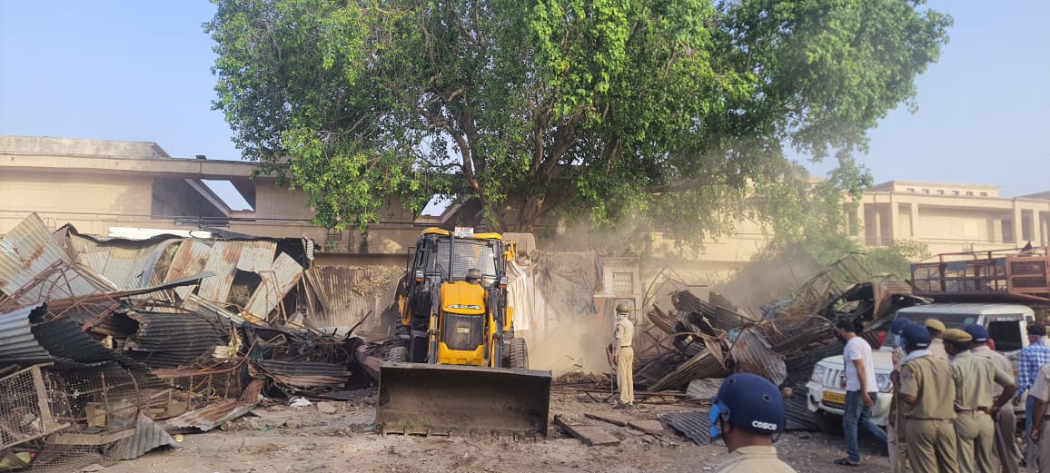 encroachment removed in Sabzi Mandi area in Kota