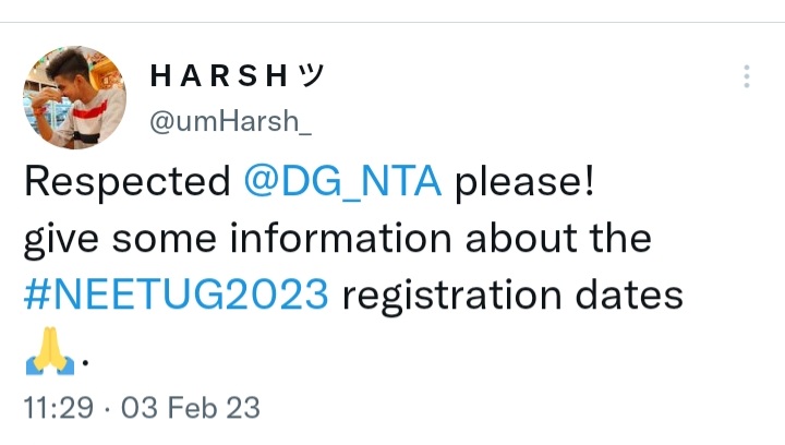 NEET UG 2023 Registration Update