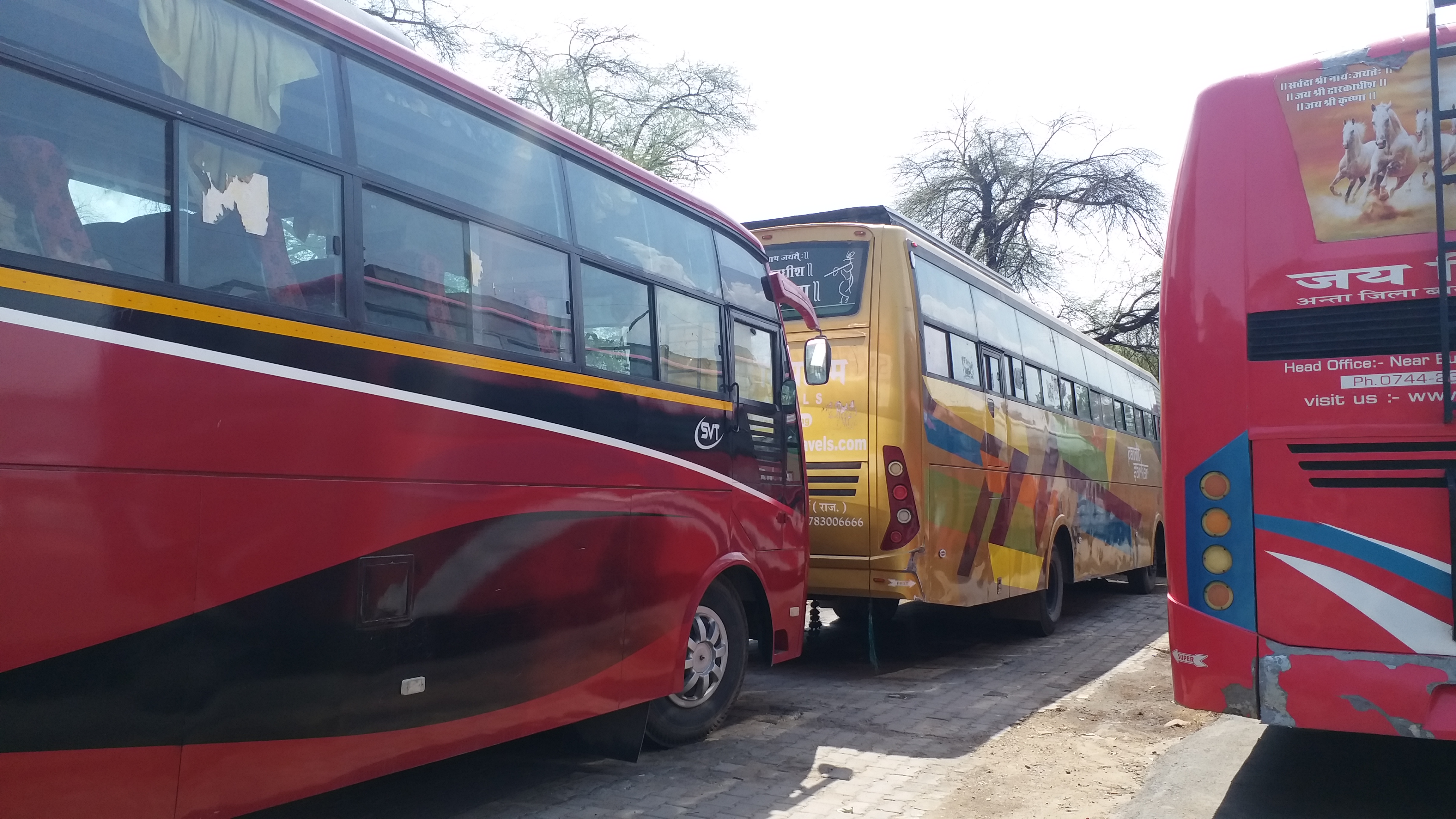 private bus of kota, कोटा की निजी बस