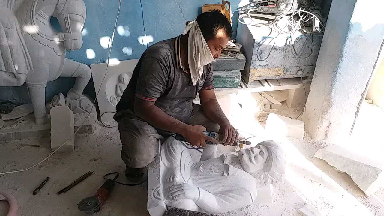 nagaur Marble workers in economic crisis, Handicraft works