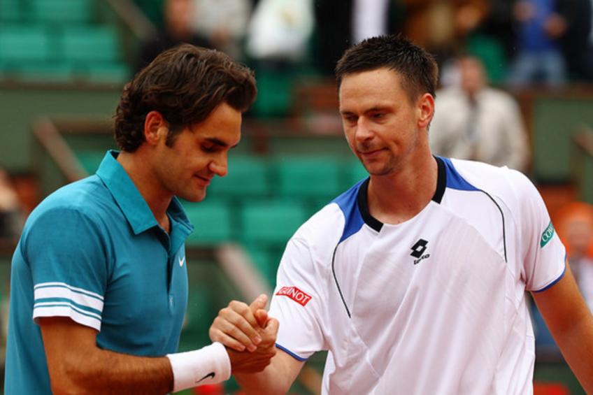 Roger Federer and Robin Soderling