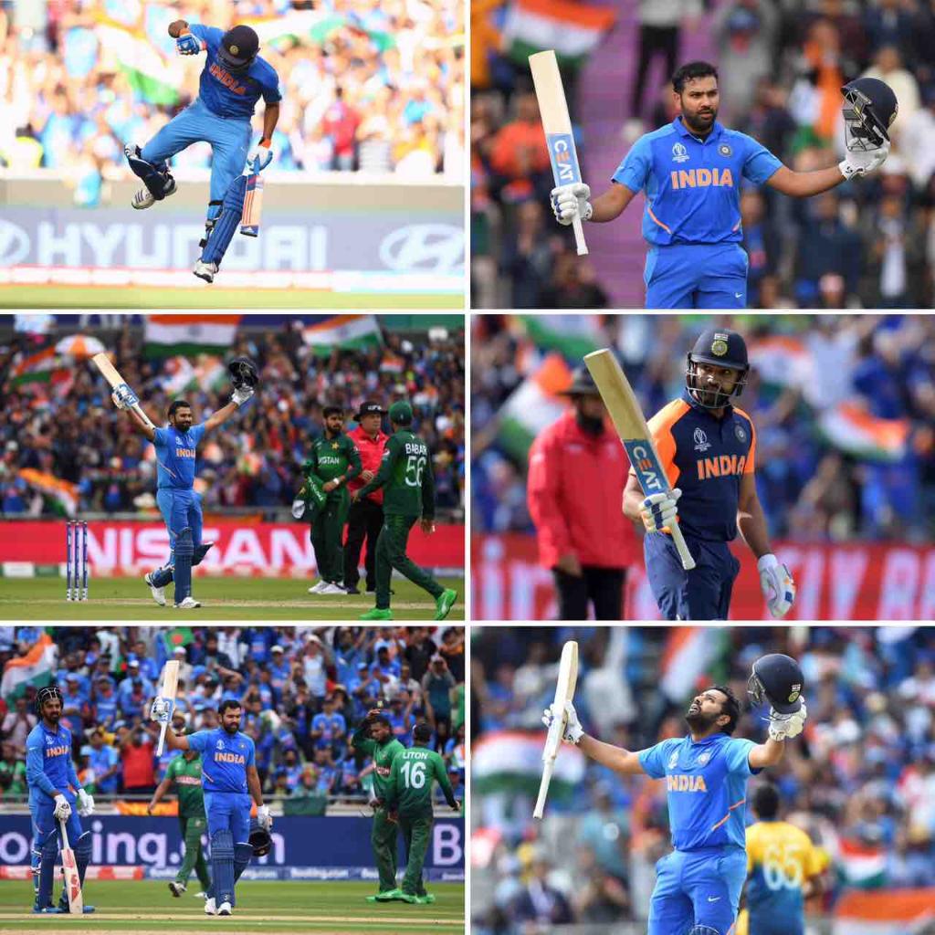 Rohit Sharma now has six World Cup hundreds.  No other batsman has more.