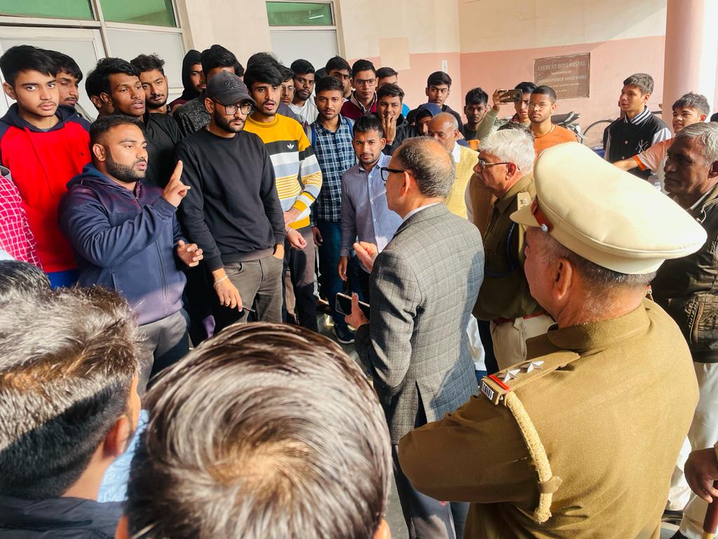 Students protest in MDU Rohtak