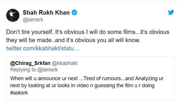 Shah Rukh Khan on his retirement