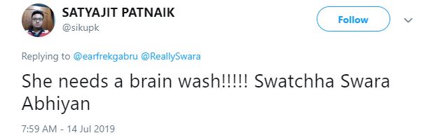 Swara Bhasker trolled