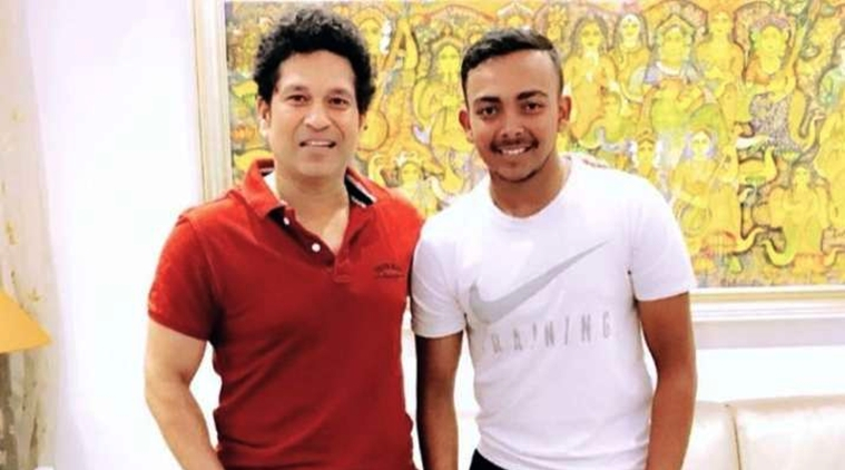 prithvi shaw, sachn tendulkar