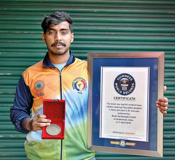 Sai Deepak, Guinness World Records, lunges