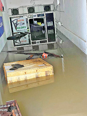 The flooded 'Gun for Glory' academy