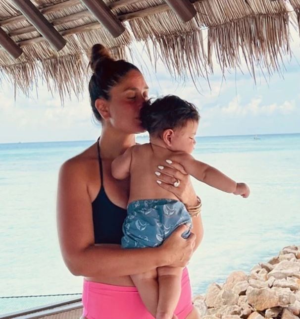 Kareena shares adorable pic with Jeh from Maldives