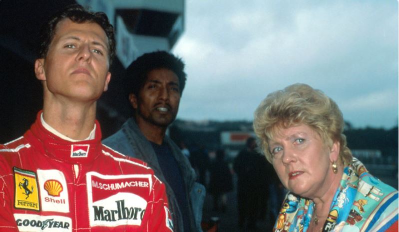 Michael Schumacher with his mother Elisabeth