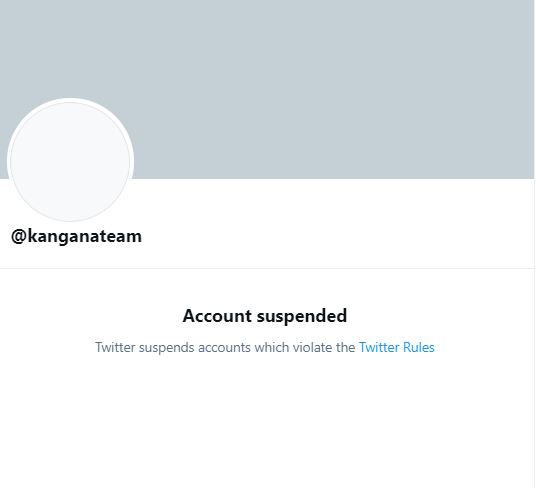 Kangana Ranaut's Twitter handle suspended for violating rules