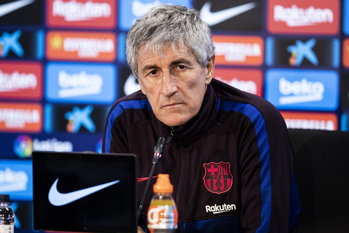 FC Barcelona coach Quique Setien