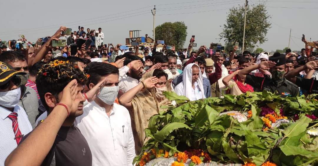 funeral of martyred pradeep gurjar,  martyr Pradeep Gurjar