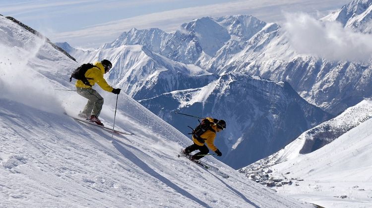 Skiing and snowboarding