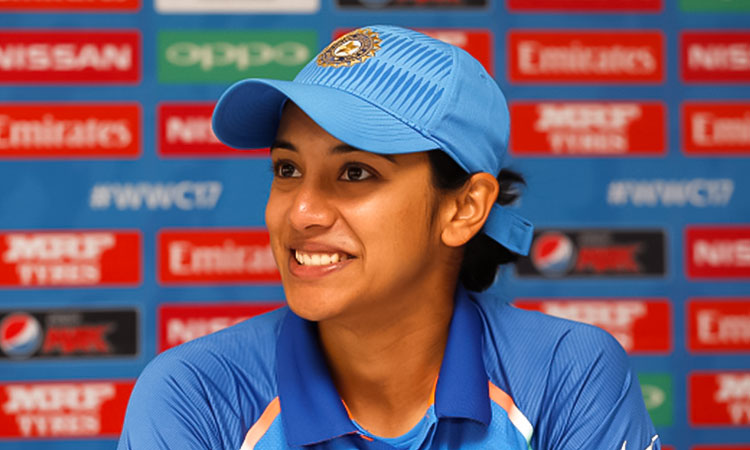 Smriti Mandhana .  Top : Mithali Raj & Harmanpreet Kaur