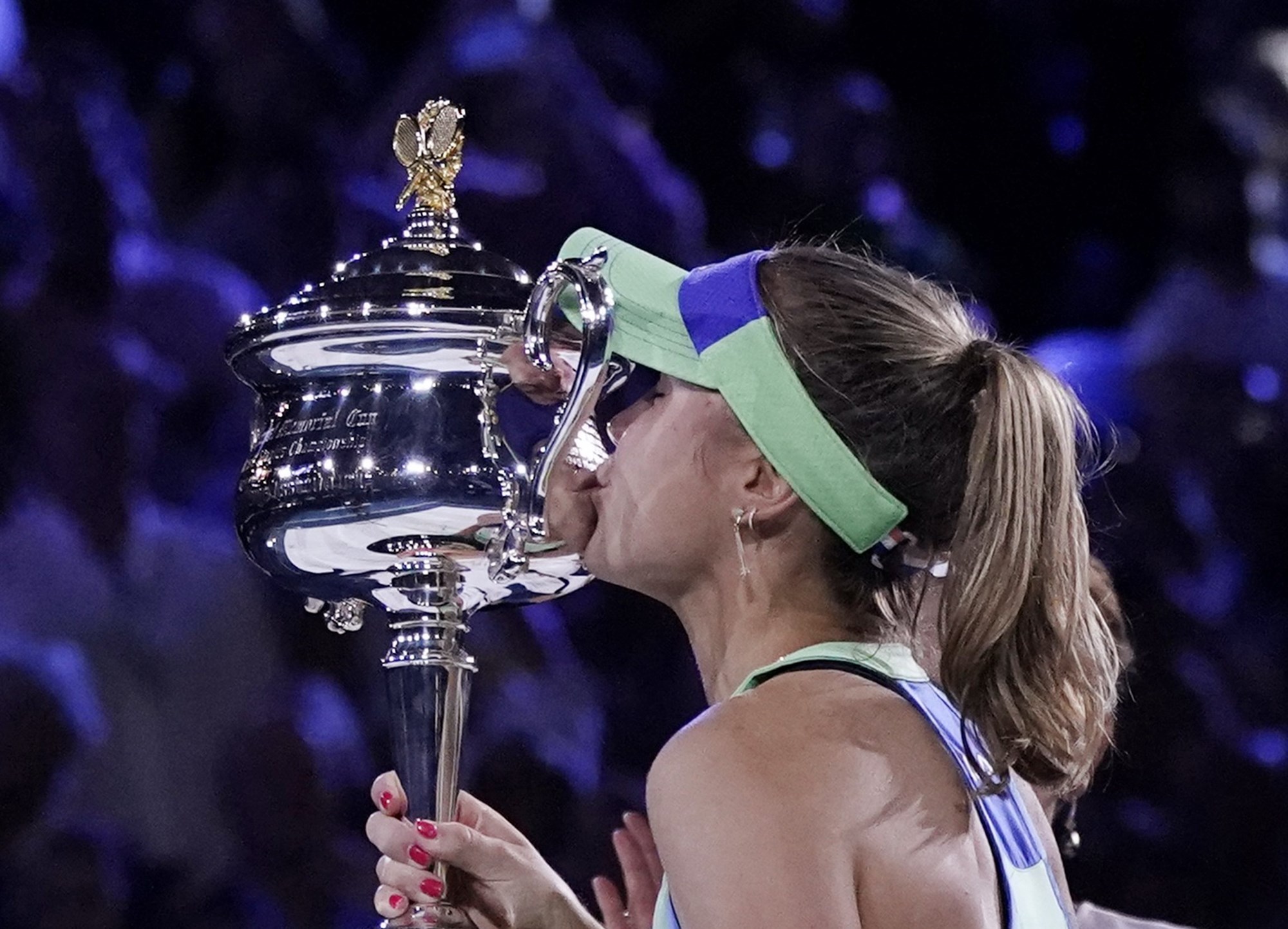 Sofia Kenin with her maiden Grand Slam trophy.