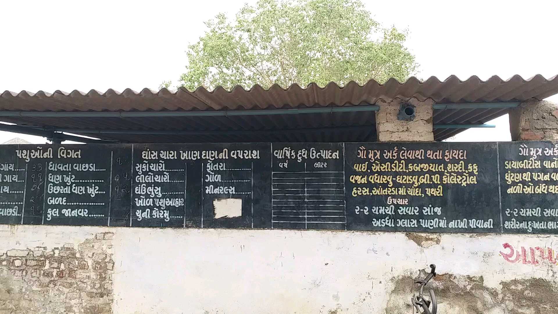 ગૌશાળામાં આપેલી યાદી