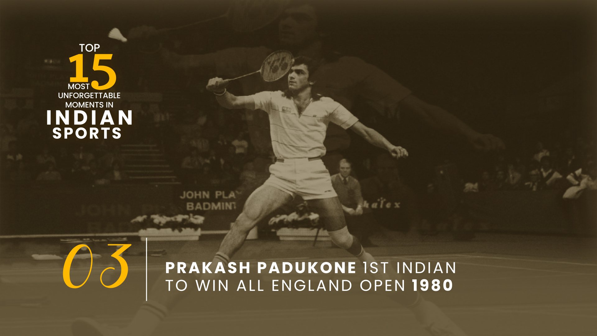 Prakash Padukone wins the All England Open