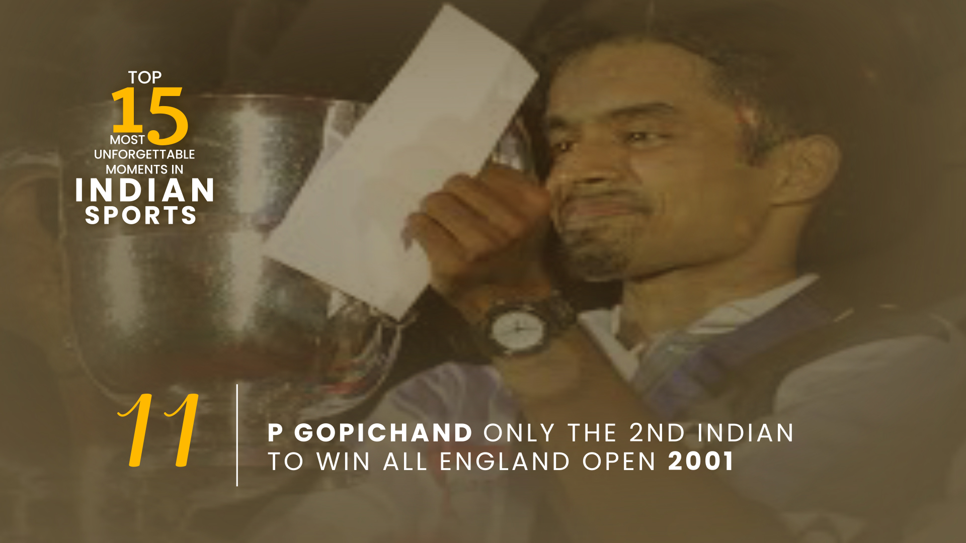 Pullela Gopichand wins the All England Open in 2001