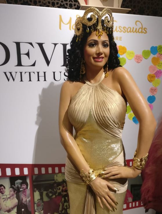 Sridevi wax statue