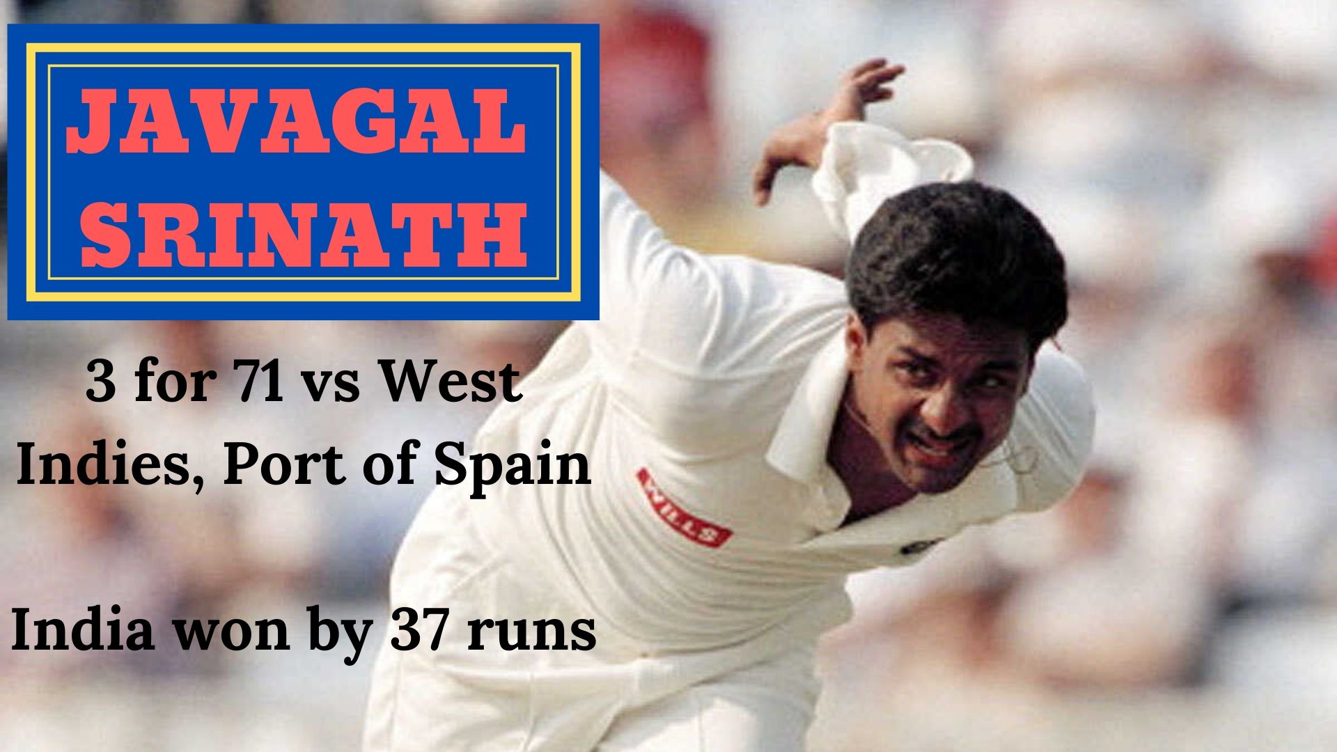 Javagal Srinath was on a roll in 2002 Port of Spain Test against West Indies.