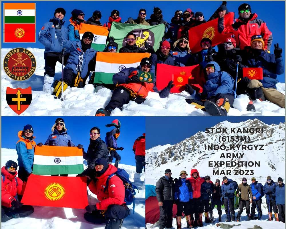 Indian Army Soldier hoisted the tricolor on 6153 meters high 