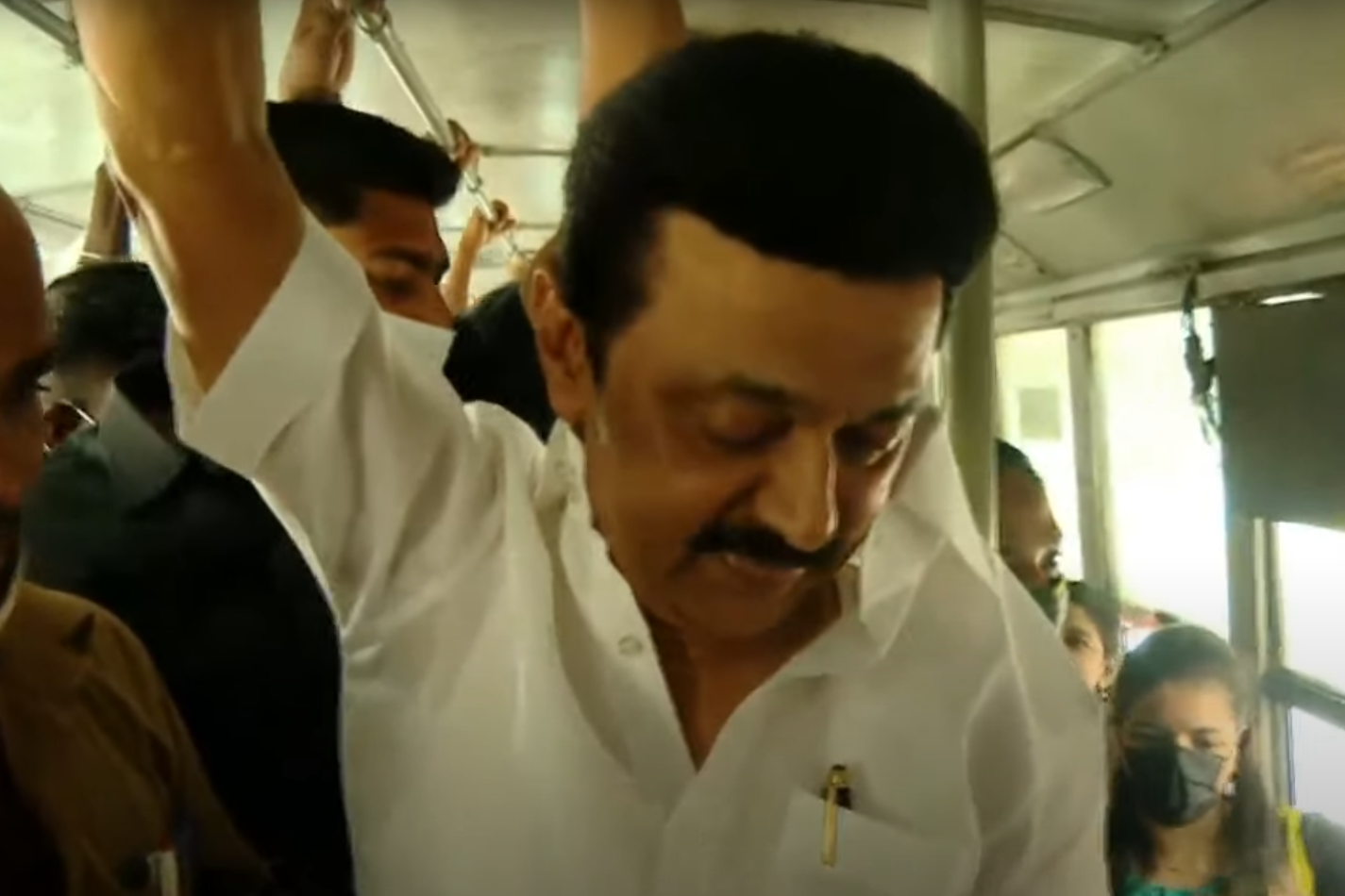Stalin marks DMK govts first anniversary with bus travel