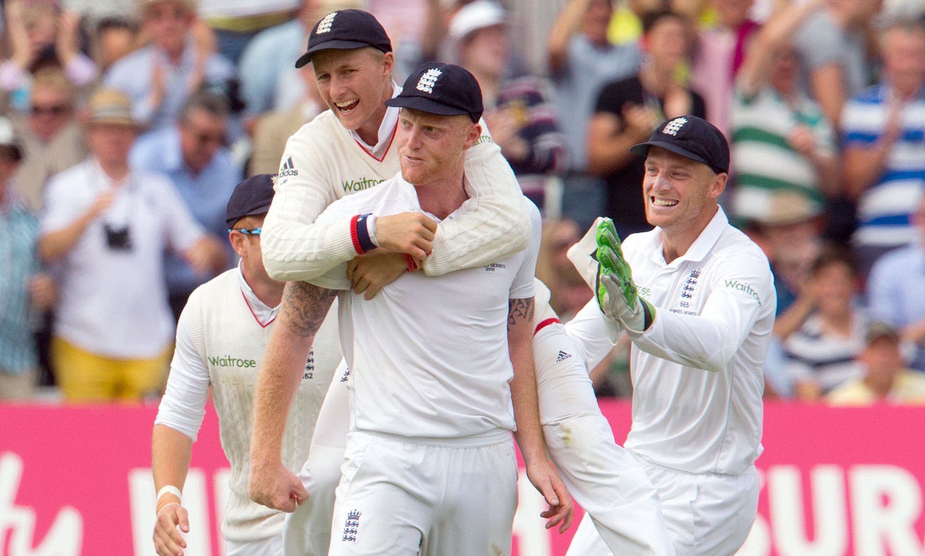 Joe Root, Ben Stokes and Jos Buttler