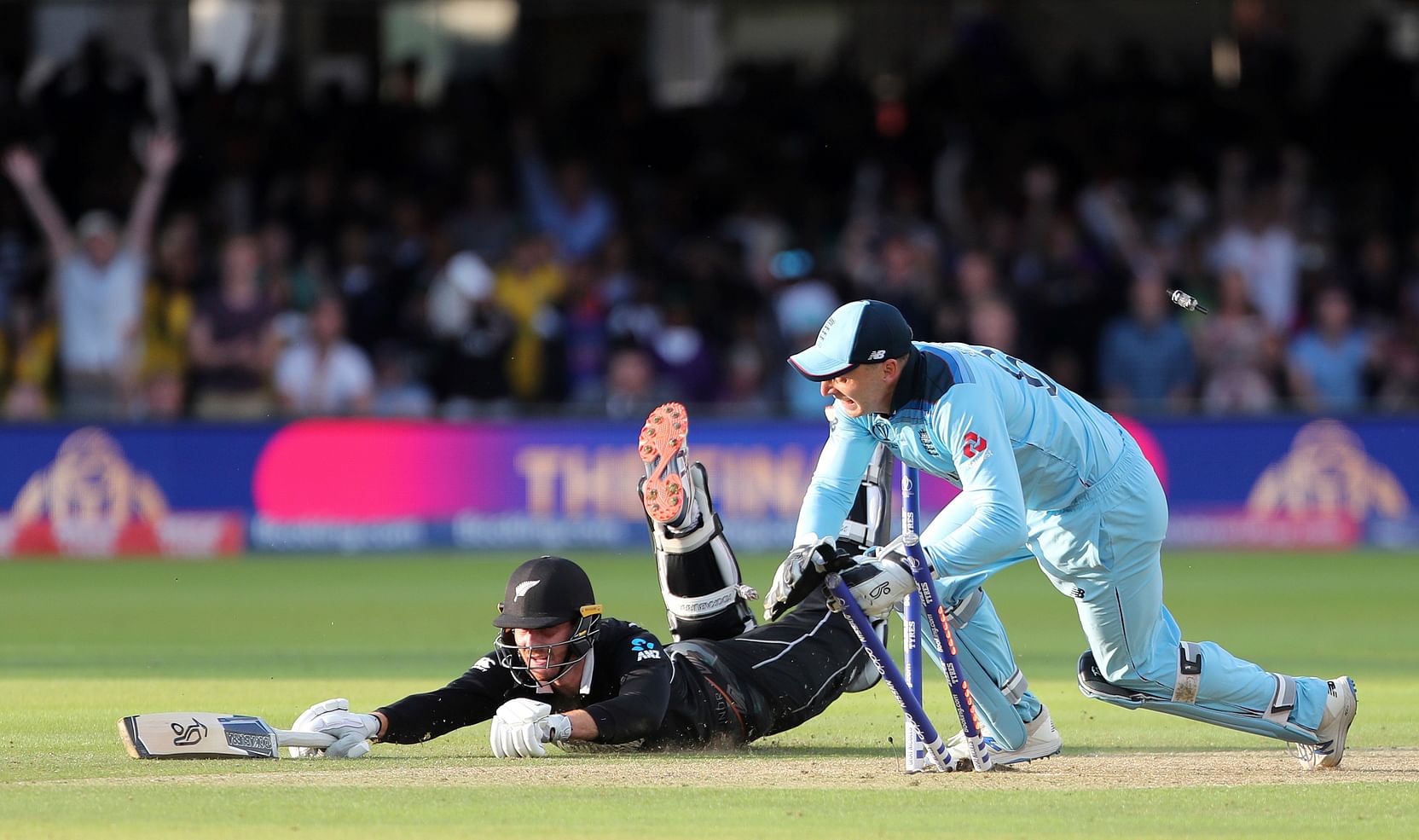 A scene from the 2019 World Cup final super-over