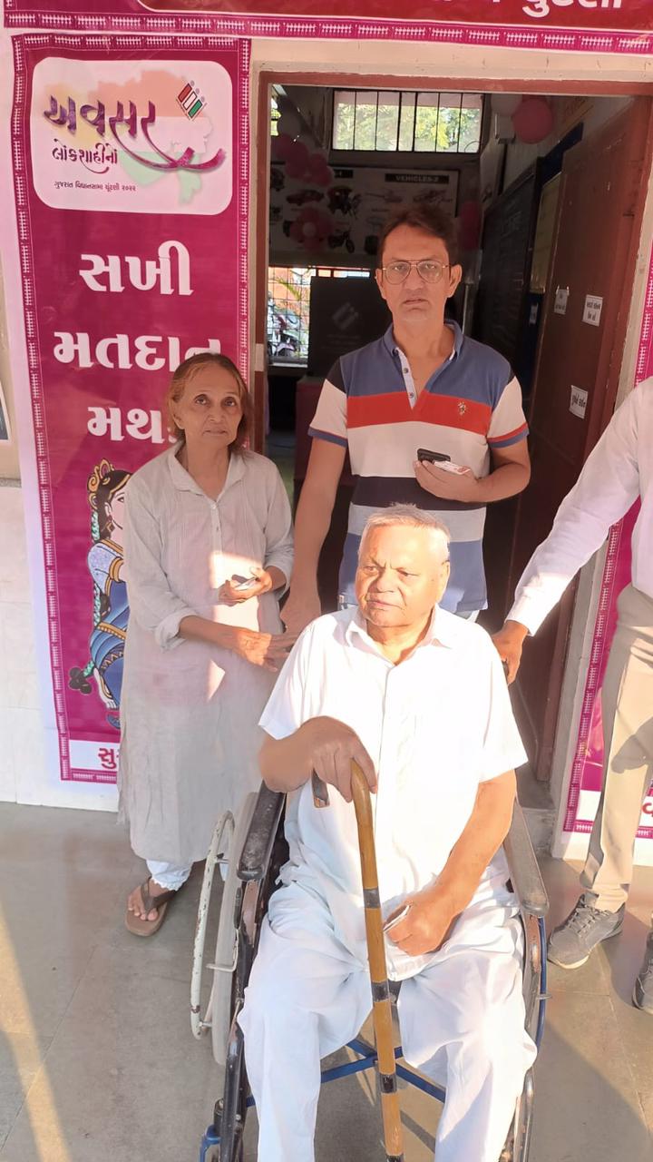 Senior citizens also voted