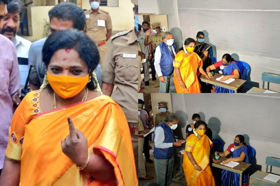 VIPs cast their votes in TN Urban Civic body polls