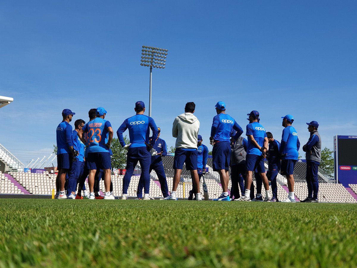 India prepare for their opening match of 2019 World Cup at Southampton.