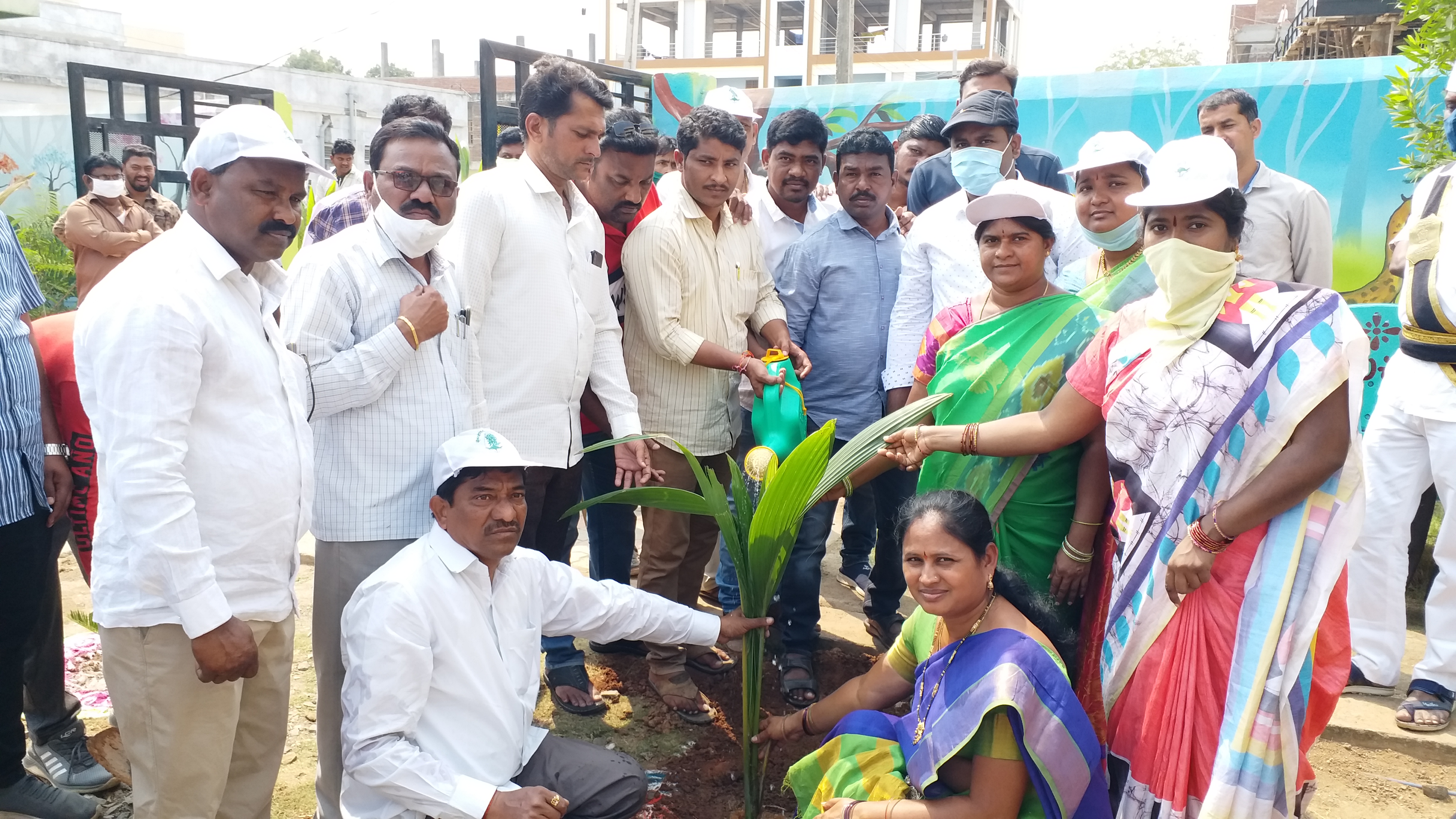 Collector Rahul Raj planted saplings in Kagaznagar, Komaram Bheem district