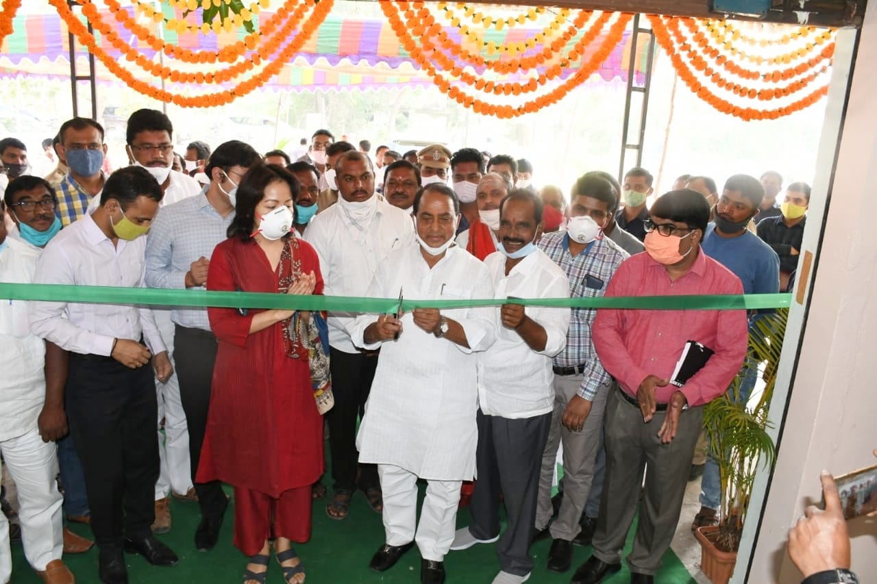 Minister Indrakaran Reddy inaugurated the soap manufacturing industry in Nirmal district.