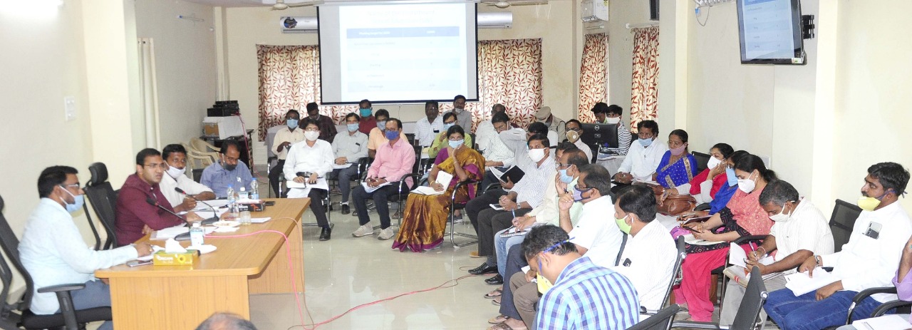 nirmal district collector musharaf farukee review meeting on haritha haaram