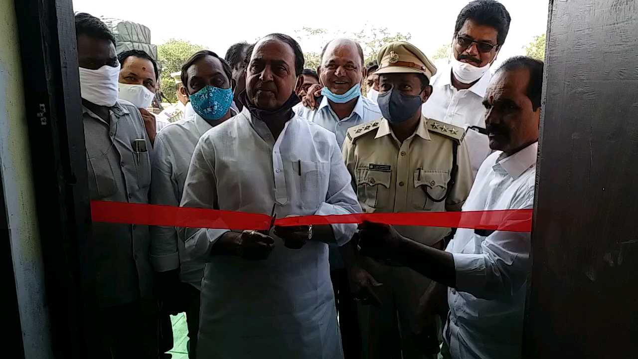 minister indrakaran reddy participated in road protection weekly festives in ganjal