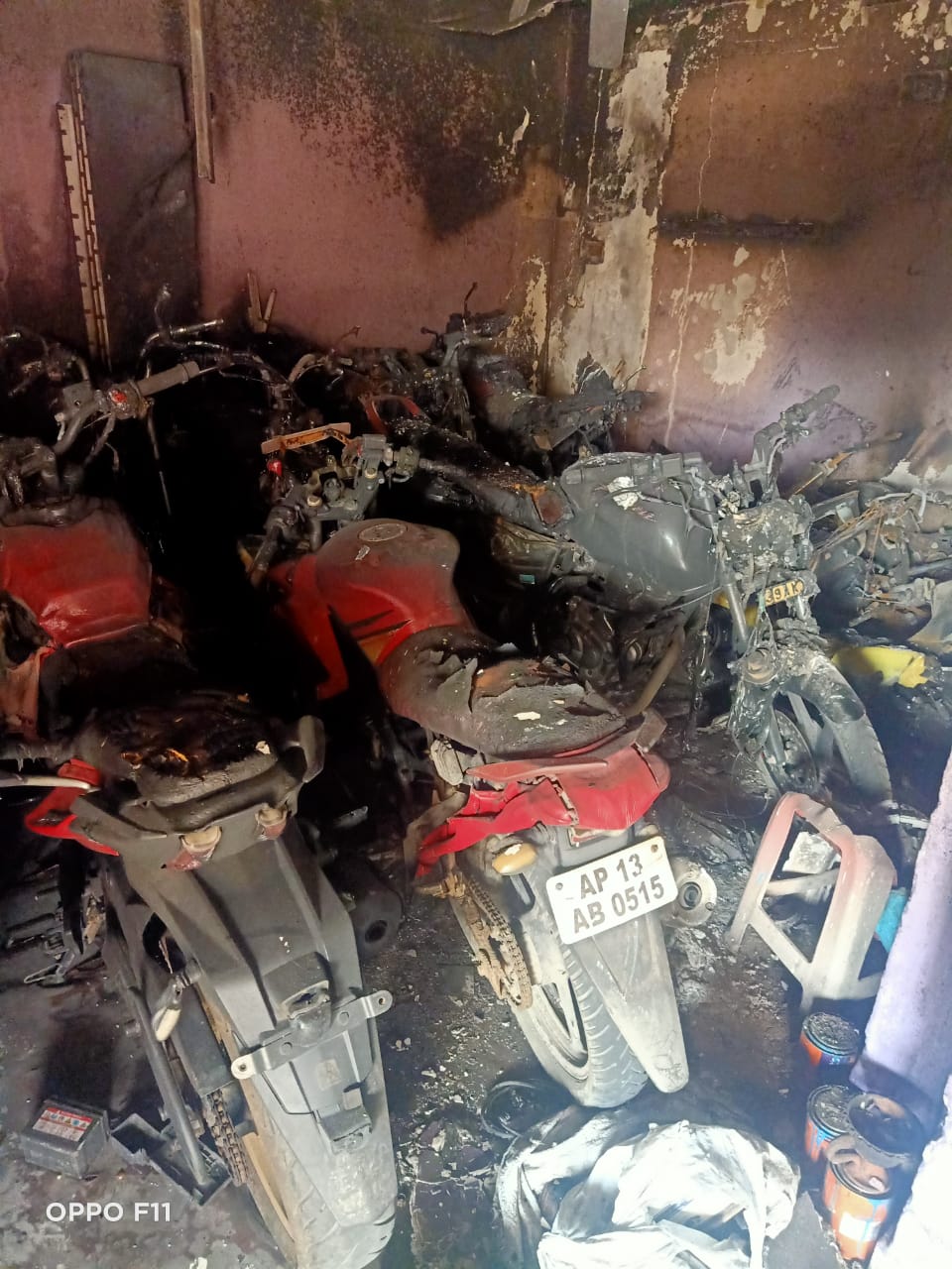 fire-accident-at-bike-show-room-in-medchal-malkajigiri-district-news