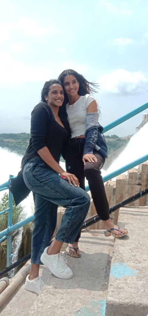 badminton player pv sindhu at nagarjunasagar dam